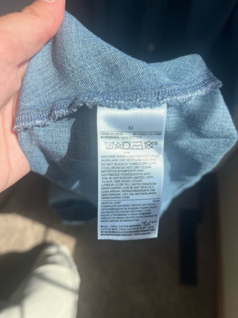NWT GAP Fit & Flare Denim Button-Front Midi Dress - Picture 9 of 11